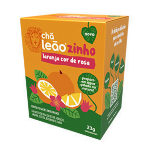 Caixa Chá Leãozinho Laranja Cor de rosa