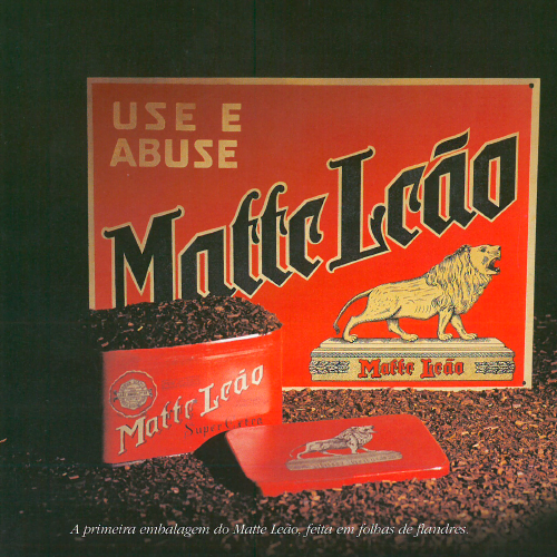 A primeira embalagem de Matte Leão